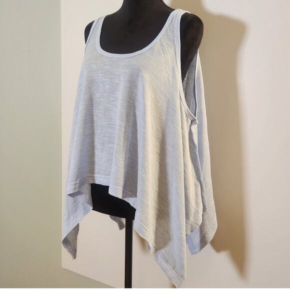 PEACH LOVE Baby Blue Oversized Tank, Size Large - Picture 4 of 12